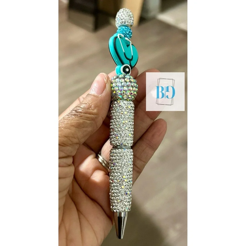Handmade pen, sparkly rhinestone fancy pen medical